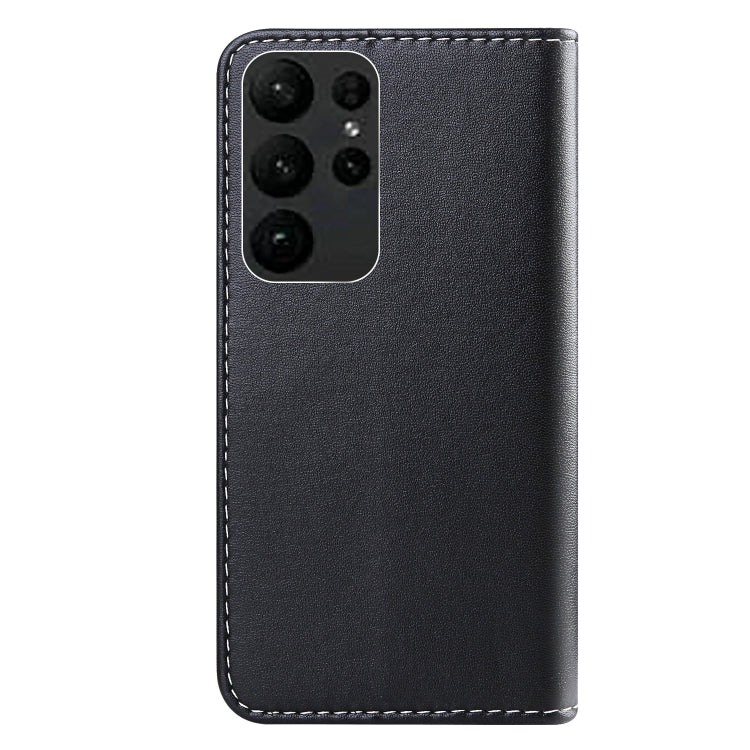 For Samsung Galaxy S23 Ultra 5G Tricolor Stitching Flip Leather Phone Case