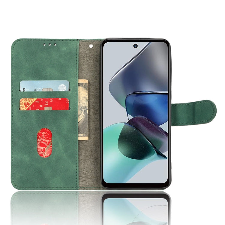 For Motorola Moto G13 / G23 / G53 Skin Feel Magnetic Flip Leather Phone Case