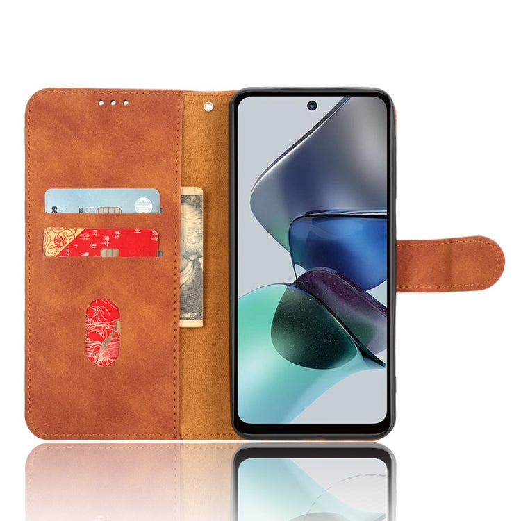 For Motorola Moto G13 / G23 / G53 Skin Feel Magnetic Flip Leather Phone Case