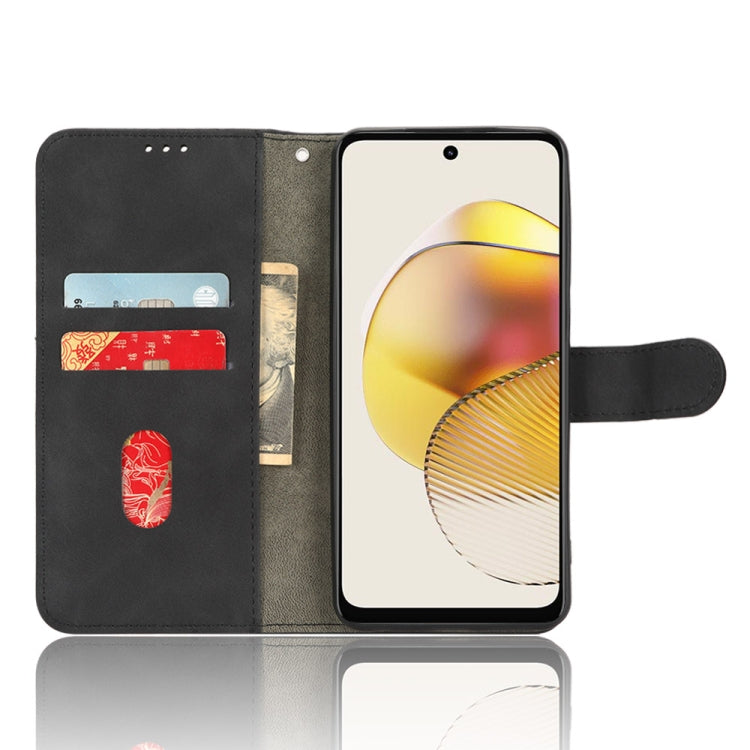 For Motorola Moto G73 5G Skin Feel Magnetic Flip Leather Phone Case