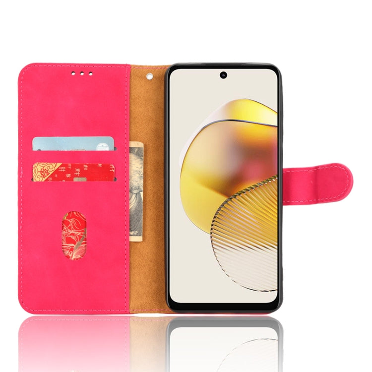 For Motorola Moto G73 5G Skin Feel Magnetic Flip Leather Phone Case