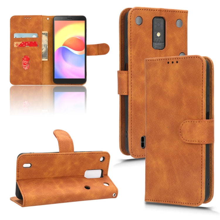 For ZTE Blade A32 Skin Feel Magnetic Flip Leather Phone Case