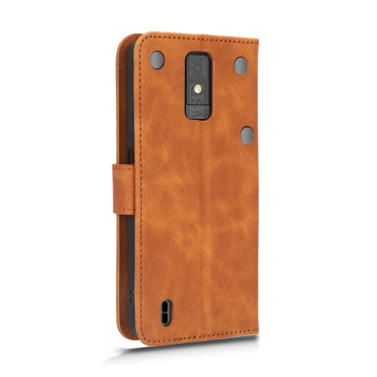 For ZTE Blade A32 Skin Feel Magnetic Flip Leather Phone Case
