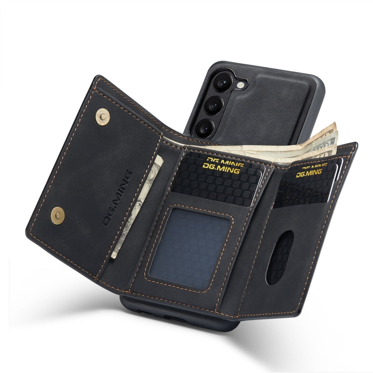 For Samsung Galaxy S23+ 5G DG.MING M1 Series 3-Fold Multi Card Wallet  Phone Case