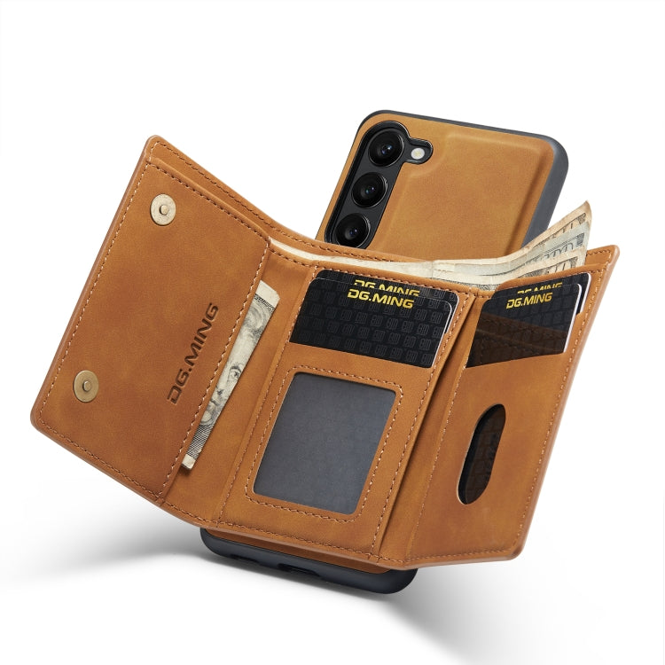 For Samsung Galaxy S23+ 5G DG.MING M1 Series 3-Fold Multi Card Wallet  Phone Case