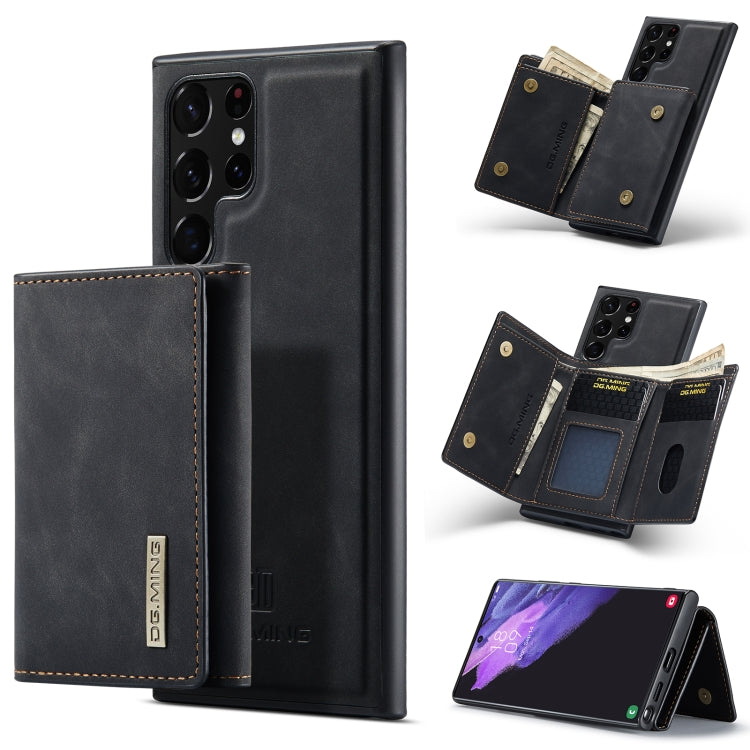 For Samsung Galaxy S23 Ultra 5G DG.MING M1 Series 3-Fold Multi Card Wallet  Phone Case