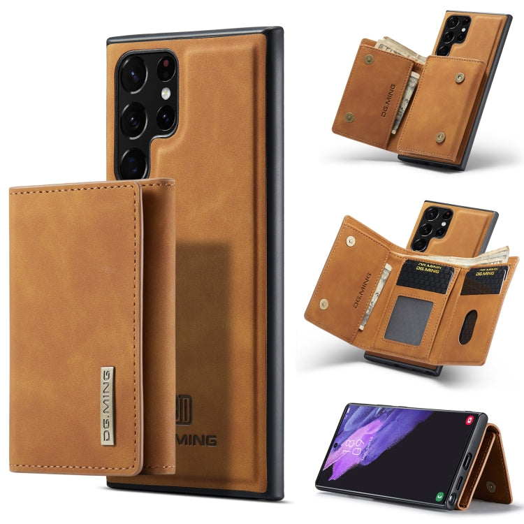 For Samsung Galaxy S23 Ultra 5G DG.MING M1 Series 3-Fold Multi Card Wallet  Phone Case