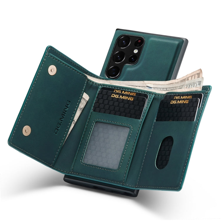 For Samsung Galaxy S23 Ultra 5G DG.MING M1 Series 3-Fold Multi Card Wallet  Phone Case