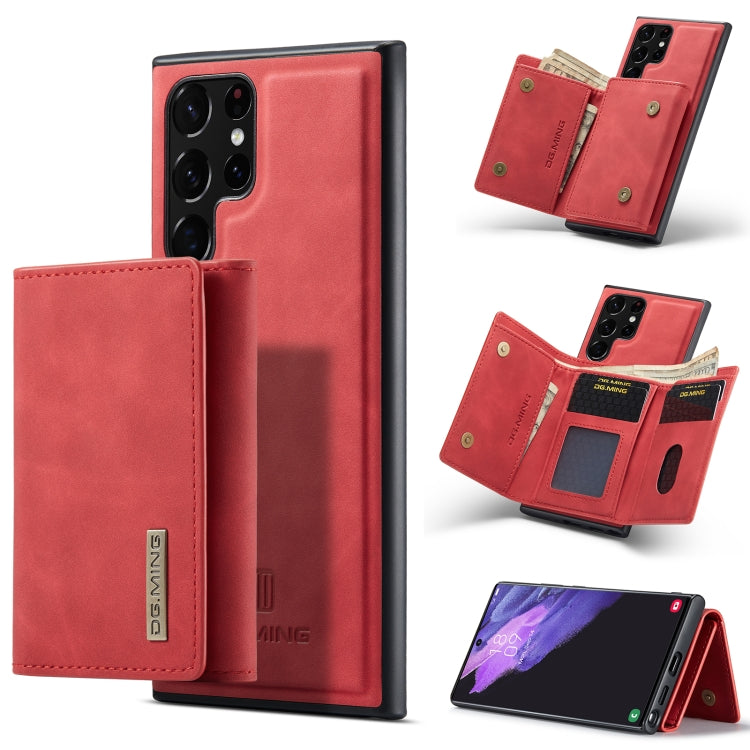 For Samsung Galaxy S23 Ultra 5G DG.MING M1 Series 3-Fold Multi Card Wallet  Phone Case