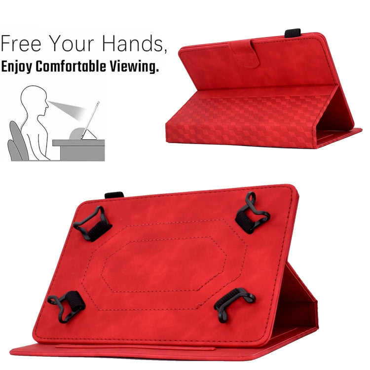 For 8.0 inch Universal Tablet Rhombus Embossed Leather Case