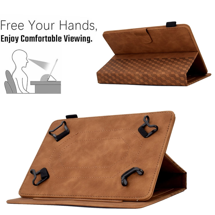 For 8.0 inch Universal Tablet Rhombus Embossed Leather Case