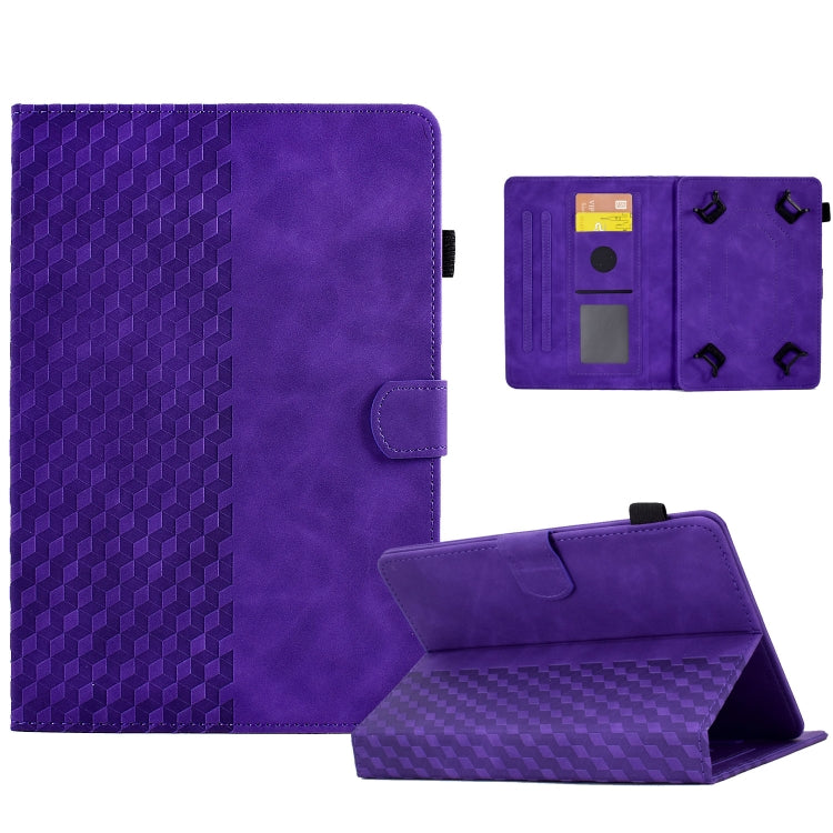 For 10.0 inch Universal Tablet Rhombus Embossed Leather Case