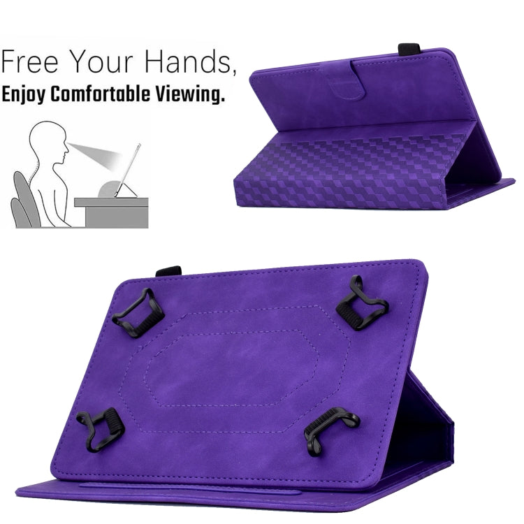 For 10.0 inch Universal Tablet Rhombus Embossed Leather Case