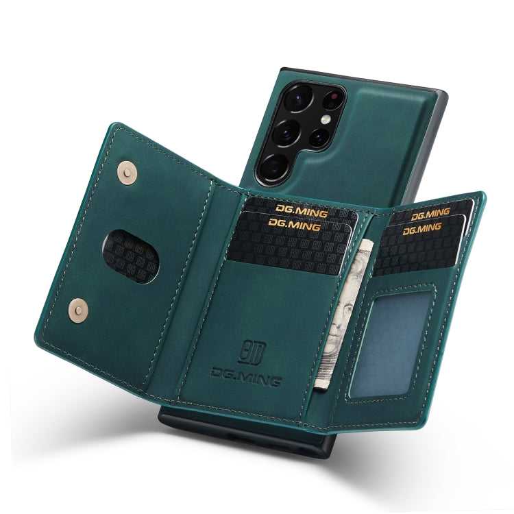 For Samsung Galaxy S23 Ultra 5G DG.MING M2 Series 3-Fold Multi Card Bag + Phone Case