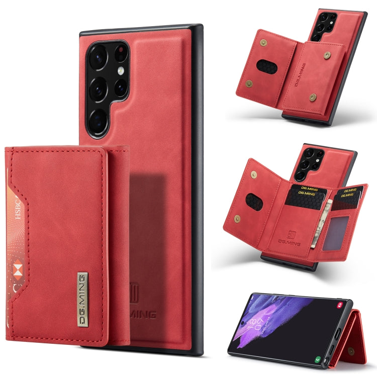 For Samsung Galaxy S23 Ultra 5G DG.MING M2 Series 3-Fold Multi Card Bag + Phone Case