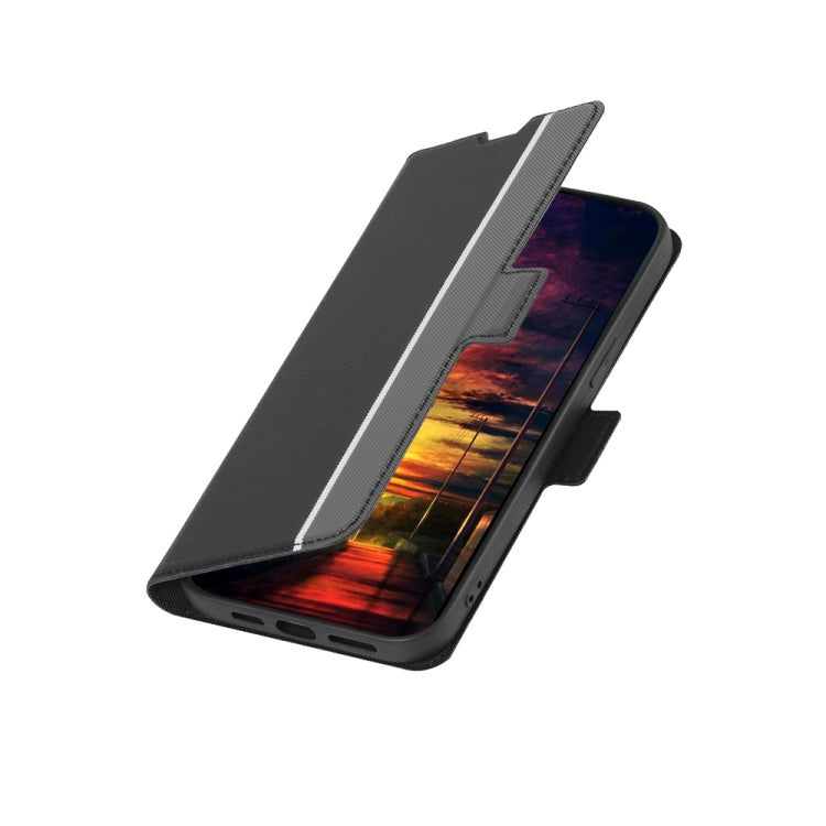 For Motorola Moto E13 4G Twill Texture Side Buckle Leather Phone Case