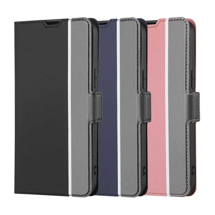 For Motorola Moto E13 4G Twill Texture Side Buckle Leather Phone Case