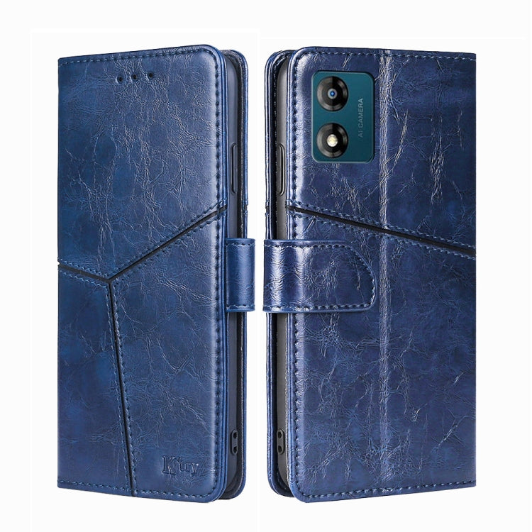 For Motorola Moto E13 4G Geometric Stitching Horizontal Flip Leather Phone Case