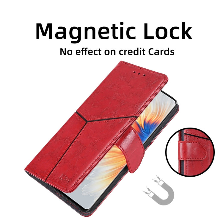 For Motorola Moto E13 4G Geometric Stitching Horizontal Flip Leather Phone Case