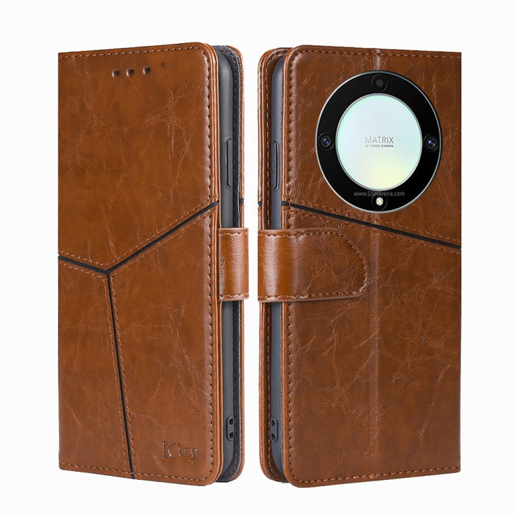 For Honor X9a 5G Geometric Stitching Horizontal Flip Leather Phone Case