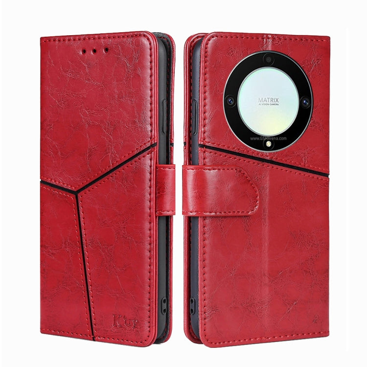 For Honor X9a 5G Geometric Stitching Horizontal Flip Leather Phone Case