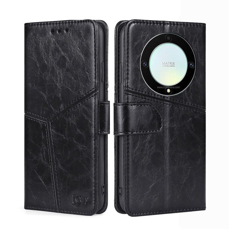For Honor X9a 5G Geometric Stitching Horizontal Flip Leather Phone Case
