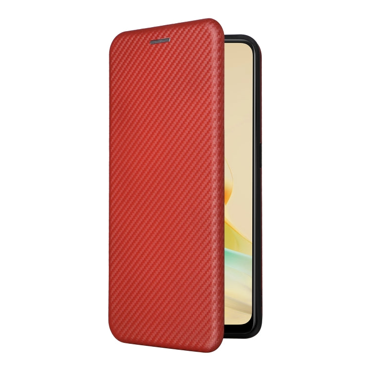 For OPPO Reno8 T 4G Carbon Fiber Texture Flip Leather Phone Case
