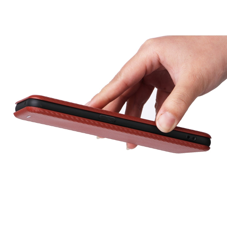 For OPPO Reno8 T 4G Carbon Fiber Texture Flip Leather Phone Case