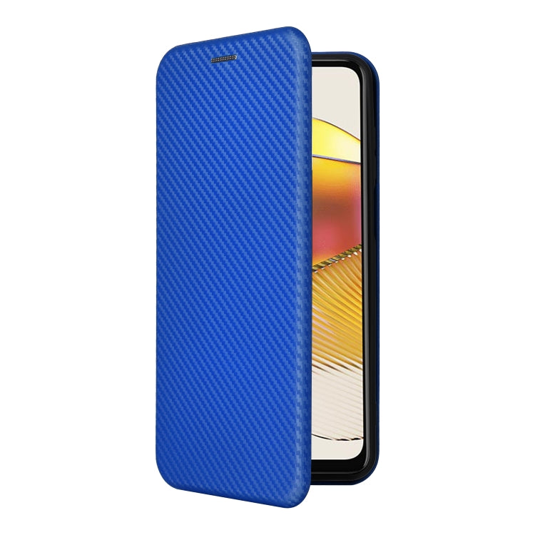 For Motorola Moto G73 5G Carbon Fiber Texture Flip Leather Phone Case