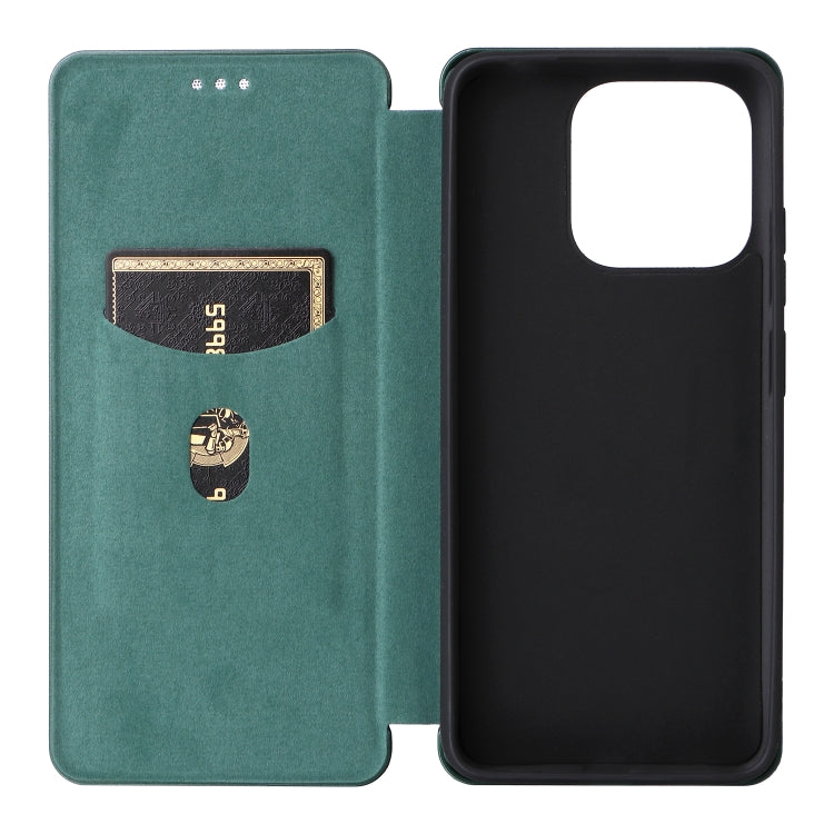 For Xiaomi Redmi 12C Carbon Fiber Texture Flip Leather Phone Case