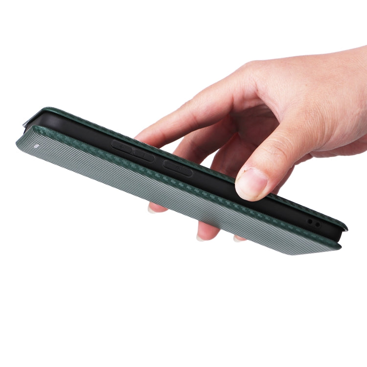 For Xiaomi Redmi 12C Carbon Fiber Texture Flip Leather Phone Case