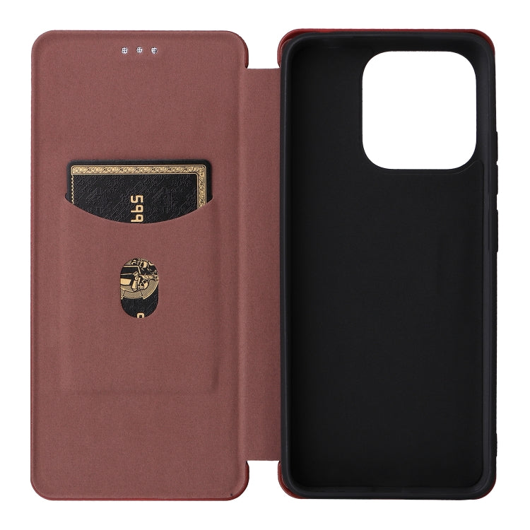 For Xiaomi Redmi 12C Carbon Fiber Texture Flip Leather Phone Case