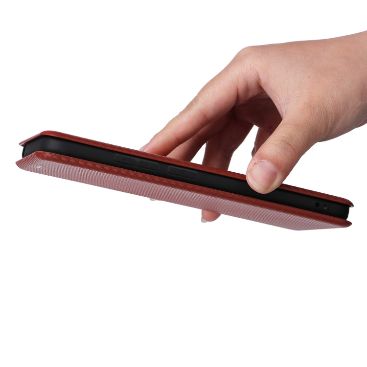 For Xiaomi Redmi 12C Carbon Fiber Texture Flip Leather Phone Case