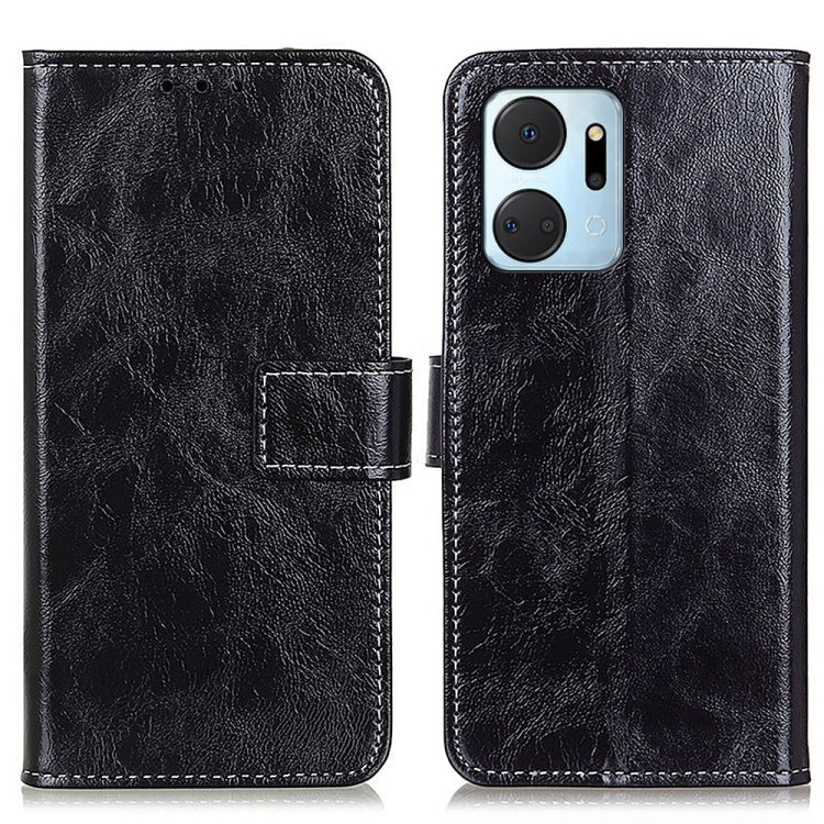 For Honor X7A Retro Crazy Horse Texture Horizontal Flip Leather Phone Case