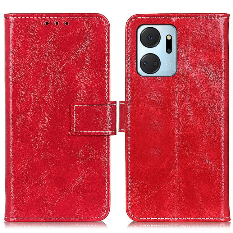 For Honor X7A Retro Crazy Horse Texture Horizontal Flip Leather Phone Case