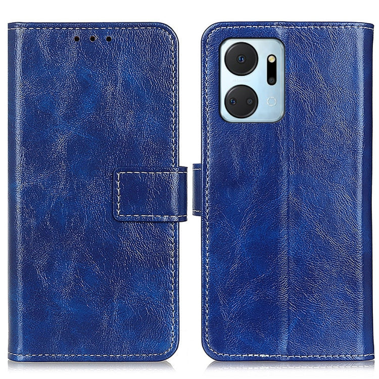 For Honor X7A Retro Crazy Horse Texture Horizontal Flip Leather Phone Case