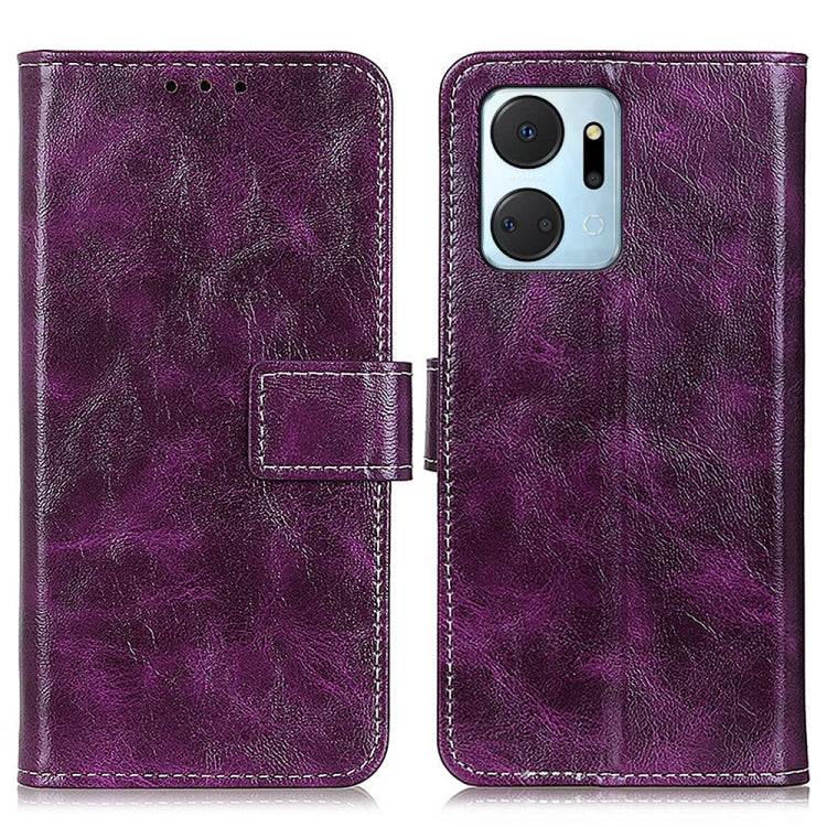 For Honor X7A Retro Crazy Horse Texture Horizontal Flip Leather Phone Case