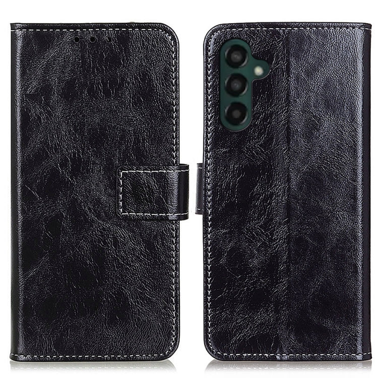 For Samsung Galaxy A24 4G / A25 5G Retro Crazy Horse Texture Horizontal Flip Leather Phone Case