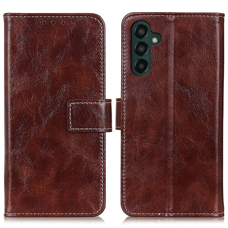 For Samsung Galaxy A24 4G / A25 5G Retro Crazy Horse Texture Horizontal Flip Leather Phone Case