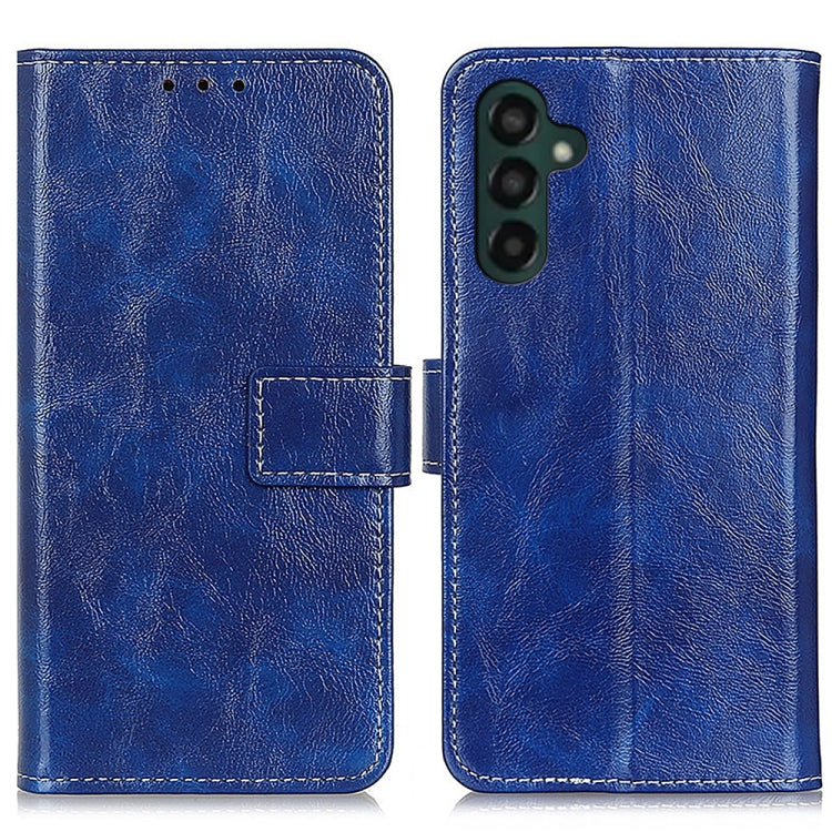 For Samsung Galaxy A24 4G / A25 5G Retro Crazy Horse Texture Horizontal Flip Leather Phone Case
