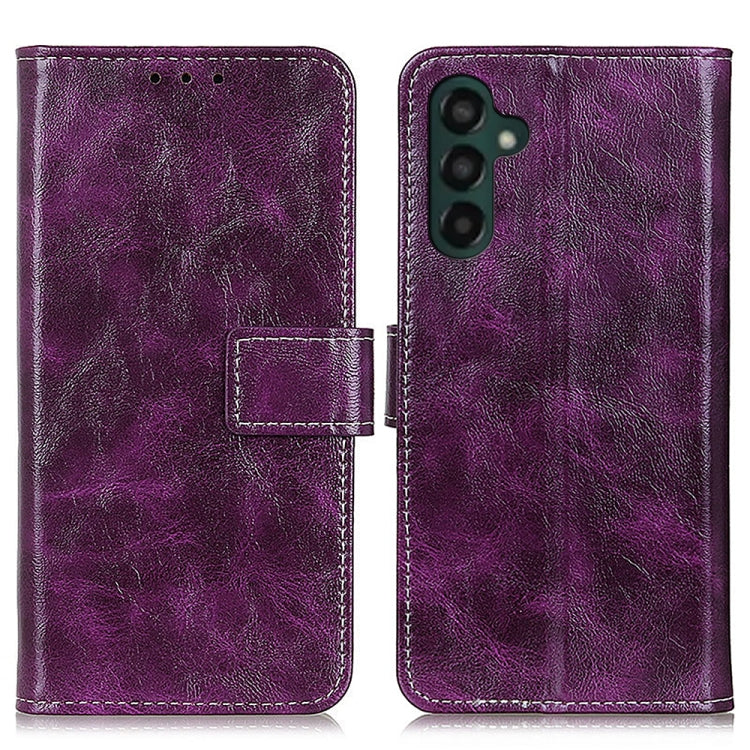For Samsung Galaxy A24 4G / A25 5G Retro Crazy Horse Texture Horizontal Flip Leather Phone Case
