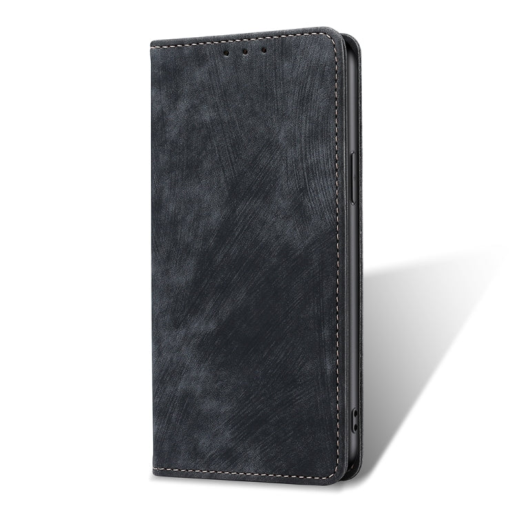 For Motorola Moto E13 4G RFID Anti-theft Brush Magnetic Leather Phone Case