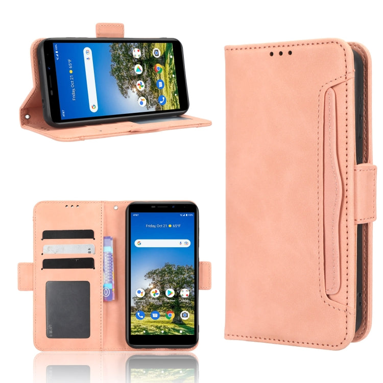 For AT&T Calypso 3 U328AA Skin Feel Calf Texture Card Slots Leather Phone Case