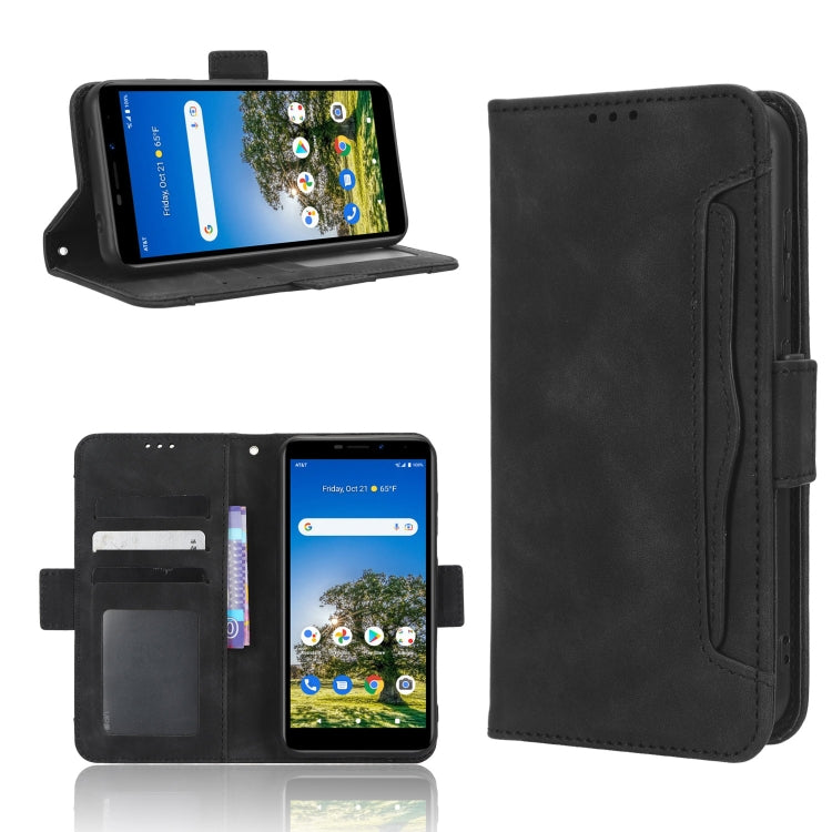 For AT&T Calypso 3 U328AA Skin Feel Calf Texture Card Slots Leather Phone Case