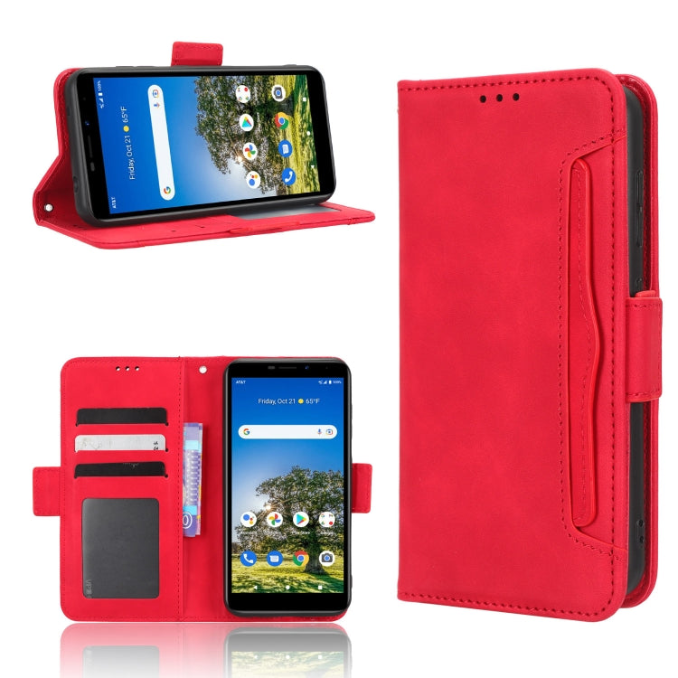 For AT&T Calypso 3 U328AA Skin Feel Calf Texture Card Slots Leather Phone Case