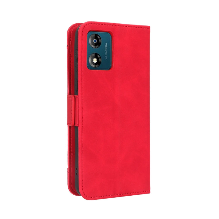 For Motorola Moto E13 4G Skin Feel Calf Texture Card Slots Leather Phone Case