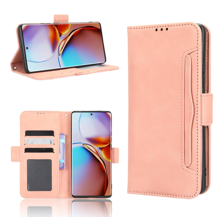 For Motorola Moto X40 Pro Skin Feel Calf Texture Card Slots Leather Phone Case