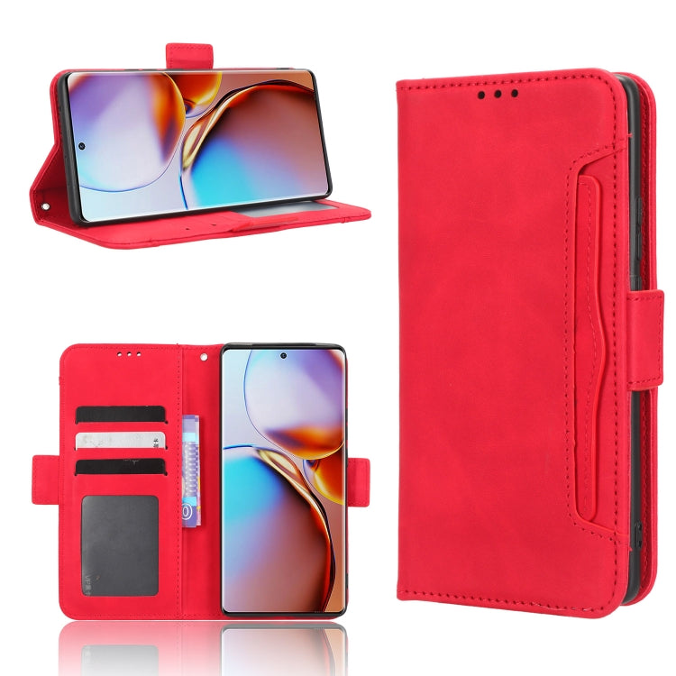 For Motorola Moto X40 Pro Skin Feel Calf Texture Card Slots Leather Phone Case