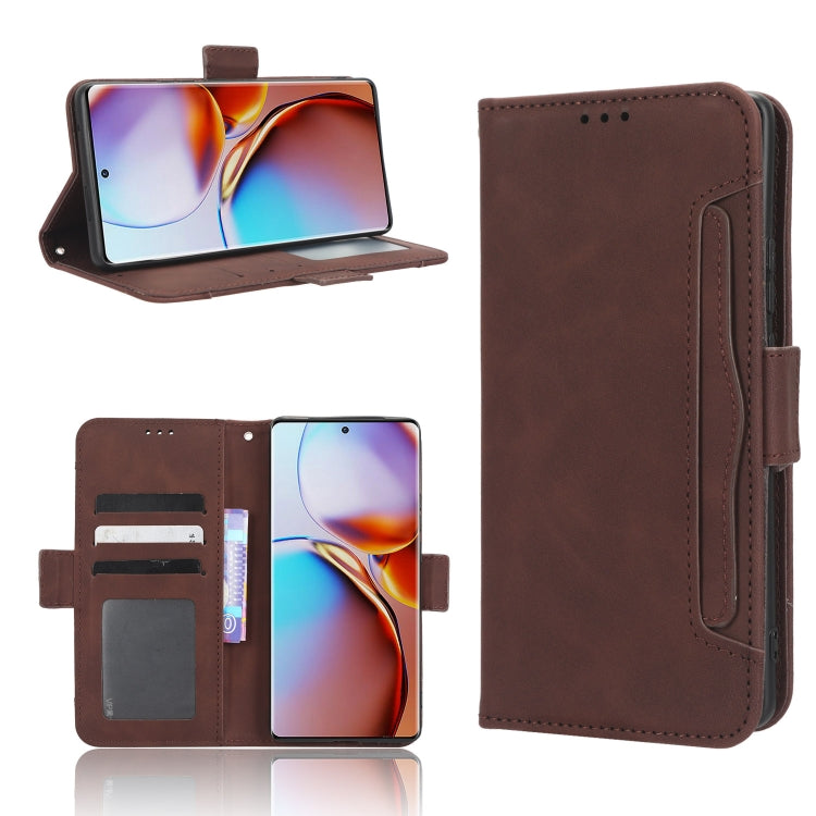 For Motorola Moto X40 Pro Skin Feel Calf Texture Card Slots Leather Phone Case
