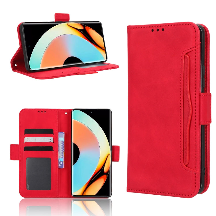 For Realme 10 Pro+ Skin Feel Calf Texture Card Slots Leather Phone Case